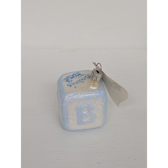 Inge Glas Glass Mouth Blown German Ornaments Baby First Christmas Set Of 3 New - Picture 6 of 16